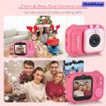 Anedshaop S11 Kids HD Digital Mini Camera Dual Lens 2point4inch women>women IPS Screen Built In Battery Selfie Tripod. 