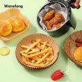 Wenefang 50/100PCS Air Fryer Disposable Paper Square Round Baking Paper Barbecue Original Plate NonStick Mat Kitchen Oven Oil Absorbing Paper Tool. 