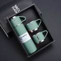 3 In 1 Vacuum Insulated Thermo Thermos Flasks Bottle 500ml With 3 Cups Gift Set. 