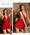 Pebbles Nepal Sexy and Comfortable Sheer Pajamas Hot Backless Seduction Slip Dress Loungewear Set. 