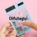Difutagui Creative quicksand cute calculator transparent calculator solar Bargain price energy calculator student portable touch mini Solar calculator. 