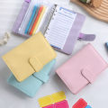 Macaron Color Leather Notebook Macaron Color Faux Leather Notebook with Zipper Bag Card Slots Stylish Daily Journal for Versatile Pen. 