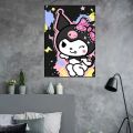 Canvas Painting Stickers Sail Aesthetic Art Wall Home Decor i Cute Poster Kuromi Kawai. 