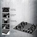KAFF 4 Burner Built-In-Hobs | HBR Series 604A   | 60cm | Auto Electric Ignition | Black Tempered Glass (8 mm Thick). 