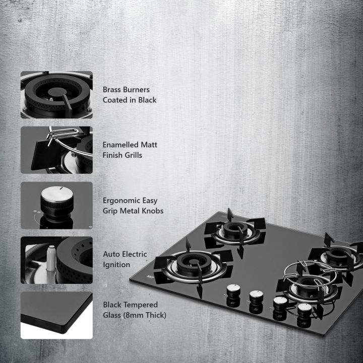 KAFF%204%20Burner%20Built-In-Hobs%20%7C%20HBR%20Series%20604A%20%20%20%7C%2060cm%20%7C%20Auto%20Electric%20Ignition%20%7C%20Black%20Tempered%20Glass%20(8%20mm%20Thick)%20-%20Image%203