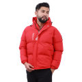 Red Trapstar Winter Heavy Down Jacket For Men. 