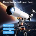 Telescope 80mm Aperture 500mm AZ Mount Professional Monocular Zoom High Magnification HD Astronomical Refracting With Carry Bag Tripod. 