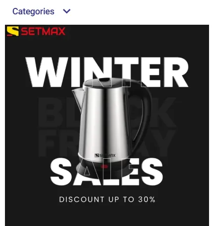 Setmax Electric Kettle/ Jug - 2 Ltr | 15 Months Warranty | Stainless Steel | Autocut | Indicator light | 1500W | Temperature Control | 1.2m Long Cord | Aura STK451