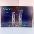 VGR 640 Professional Hair Clippers Cordless Barber Clippers and Trimmers Set Zero Gap T-Blade Hair Cutting Kit, DLC Coated with LED Display(Black) - Base. 