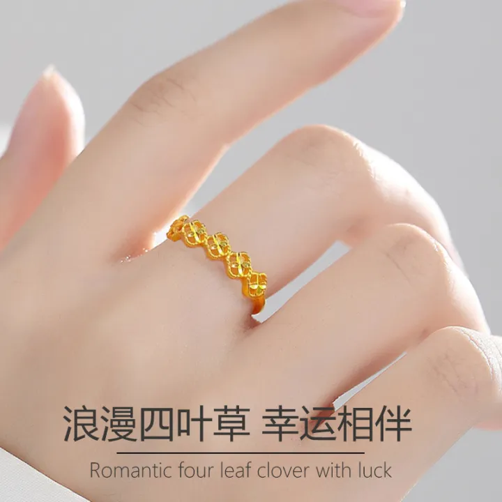 Sale%E3%80%91Four-leaf%20clover%20ring%202023%20new%20fashion%20plated%20plain%20ring%20ring%20for%20girlfriend%20gift%20-%20Image%203