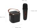 Mini Karaoke Bluetooth Speaker with Wireless Microphone, RGB Light, 6W Karaoke Speaker Supports Memory Card Playback, Covers Wide Range for Party. 