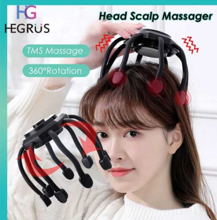 Electric Octopus Claw Head Scalp Massager 3 Modes Vibration Massager ...