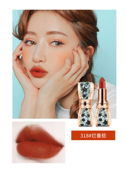 Hengfang%20sparkling%20star%20diamond%20bow%20lipstick%20lip%20gloss%20set%20boxed%20affordable%20brand%20student%20bean%20paste%20ox%20blood%20color%209402%20-%20Image%209