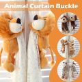 High Quality Plush Animal curtain lacing buckle Jungle Forest Animals Room Decoration Accessories Holdback Cartoon Curtain Tieback Holder Hooks. 