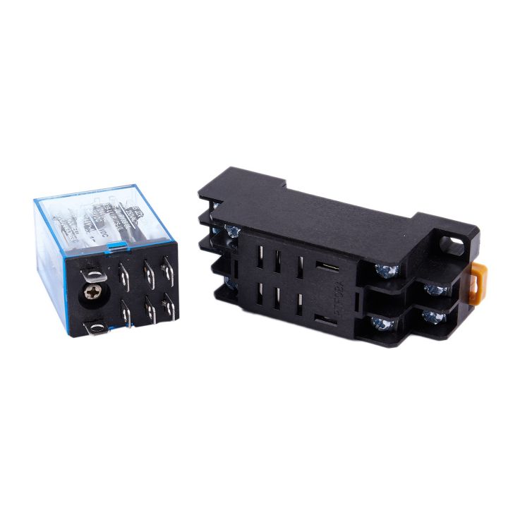 fasdaga%205X%2012V%20DC%20Coil%20Power%20Relay%20DPDT%20LY2NJ%20HH62P-L%20JQX-13F%2010A%20with%20PTF08A%20Socket%20Base%20-%20Image%203