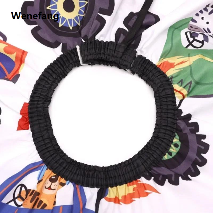 Wenefang Kids Cartoon Haircut Hairdresser Cape Professional Hair-Cut Salon Profesional Barber Wrap Waterproof Cutting Gown Hair Care Styling Supplies
