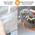 2 Sided Pack of 10 Multipurpose Wire Dishwashing Rags for Wet and Dry Stainless Steel Scrubber for Utensils Non-Scratch Wire Dishcloth for Washing Dishes Sinks Counters Easy Rinsing Machine Washable. 