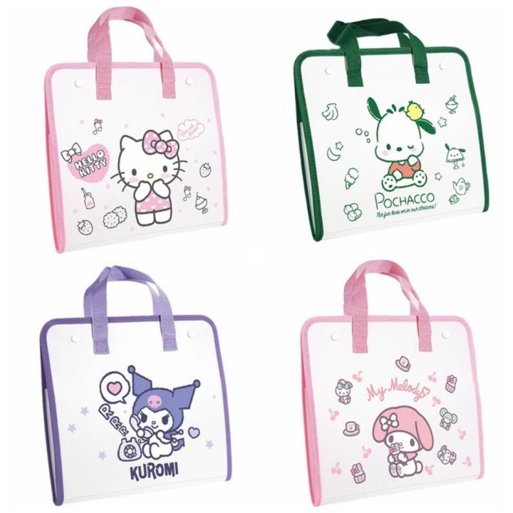 Cute Sanrio A4 File Folder Large Capacity 12 Pockets File Organizer ...