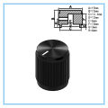 10PCS Guitar Effect Pedal Knob Metal Black Potentiometer Knob Anodized Aluminum Amp Pot Knob 15x15MM. 