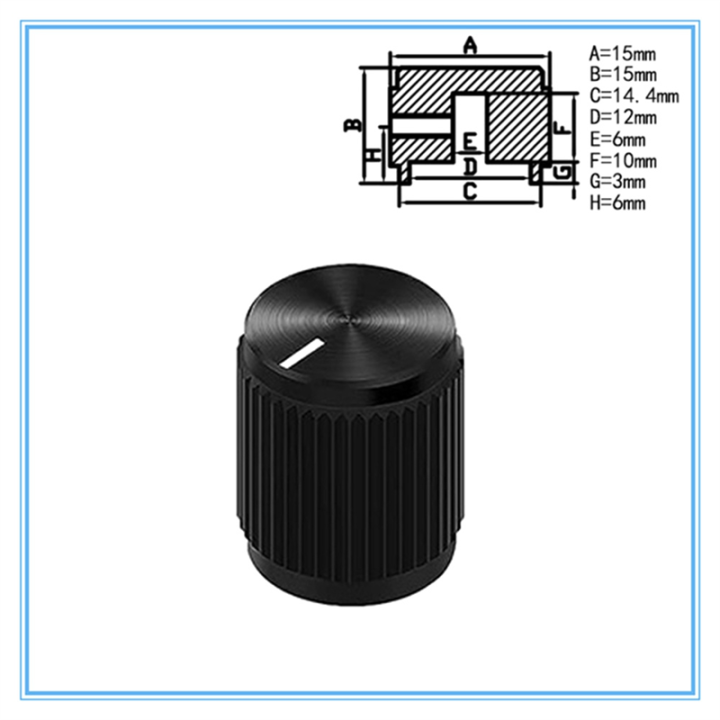 10PCS%20Guitar%20Effect%20Pedal%20Knob%20Metal%20Black%20Potentiometer%20Knob%20Anodized%20Aluminum%20Amp%20Pot%20Knob%2015x15MM%20-%20Image%203
