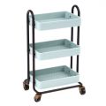 Cute Display Bookshelf 1:6 Dollhouse Cart Scene Model With Wheels Kitchen Shelf Dolls Accessories. 