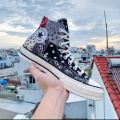 Bandana Convere Synthetic Black Ankle Cut Printed Casual/Sport Sneakers Men Women. 