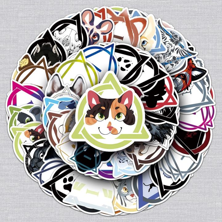Artsy Home 25/50 Pcs Cool Therian Symbol Animal Aesthetic Stickers for Laptops and Cellphone Cover