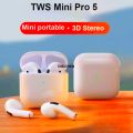 DISICHEN Bluetooth Earbuds Earphones Mini Control for Airpod Pro 5 with Box Noise Reduction Original Tws 8D Stereo Hifi Wireless Profesional. 