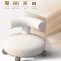 Movable Seat Small Household Low Stool Lambskin Swivel Design Children's Chair Movable Backrest Backrest Shoe Stool Home Decoration. 