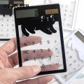 DISICHEN Profesional Transparent Cute Cartoon Creative Calculator Solar Energy Mini Portable Touch Calculator Student Supplies Kawaii Mini Stationery. 