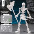Fun Three-Dimensional Skeleton Action Figure Multi-Articulable Wearable Skull Model Can Movable Multicolor Skeleton Assembly Toys Desktop Decorations. 