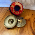 2.5 Inches Diameter Premium Quality Om Namah Shiva Engraved Tibetan Tingsha Bell-Cymbals Made In Nepal-tingsha For Yoga, Meditation. 
