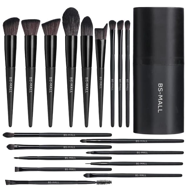 Makeup Brush Set/BS Mall 18Pcs Brush Set/Black Makeup Brush Set