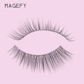 MAANGE MAGEFY 7 Pairs Faux Mink Synthetic Eyelash With Cruelty Free Natural Wispy Invisible Band Cat Eye Lashes MGY7260-7A. 