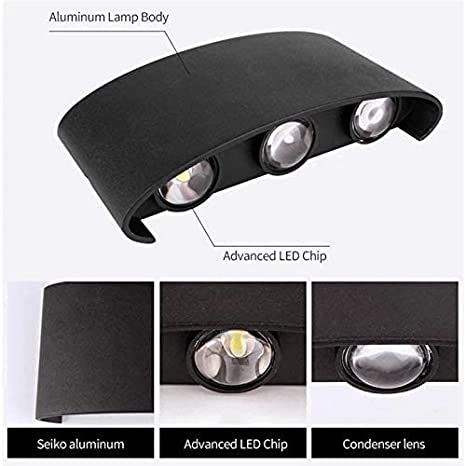 CITRA%206%20Watts%20LED%20Waterproof%20Outdoor%20Wall%20Rectangle%20Lamp%20Up%20Down%20Wall%20Mounted,%20Metal%20(Black,%20Pack%20of%201)1%20Yrs%20Warrenty%20-%20Image%203