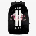 BTS Army Backpack With Laptop Partition Digital Printed School, College Travelling Bag for Girls. 