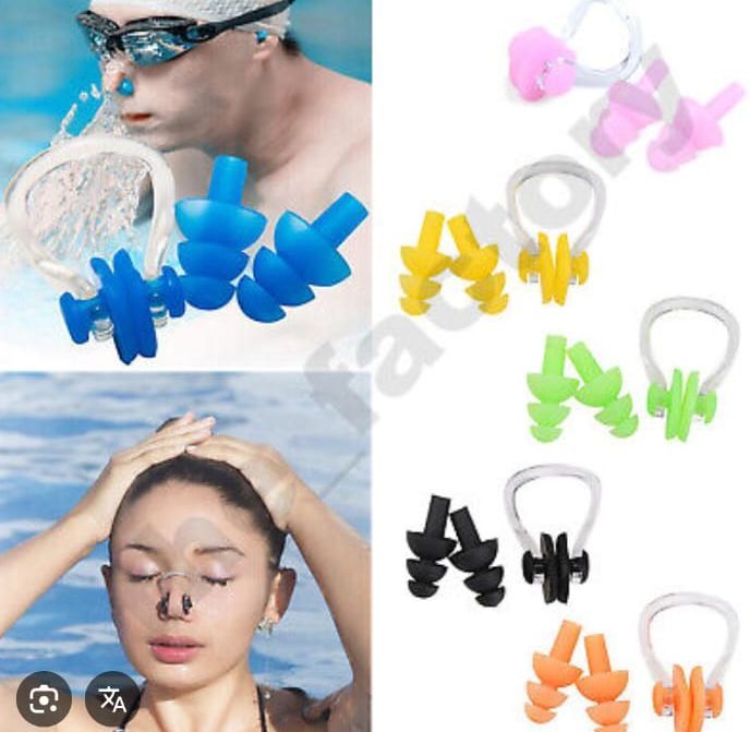 Original Silicone Swimming Earplugs - Swimming Ear Plugs And Nose Clip Sets