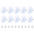 10 Pcs Rubber Strong Suction Cup for Glass Table Tops with M6 Screw. 