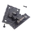 fasdaga 2X Wood Case Chest Box Rectangle Clasp Closure Hasp Latches Bronze Tone. 