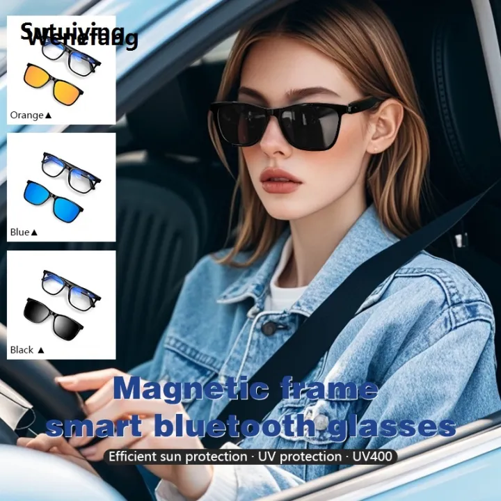 Wenefang%20Sutuiying%20Hot%20GS05%20Smart%20Glasses%20For%20Men%202%20in%201%20UV%20Protection%20Portable%20Polarized%20Hot%20Selling%20Anti-blue%20light%20Black%20Frame%20White%20Lenses%20Music%20Sunglasses%20-%20Image%202