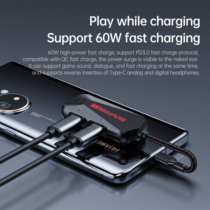 Plextone%20GS1%20Multifunctional%20Hi-Res%20Mobile%20Gaming%20Sound%20Card%20Type%20C%20PD%20QC%2060W%20Fast%20Charge%20USB-C%20to%203.5mm%20Headphone%20Jack%20Adapter%20-%20Image%205
