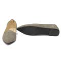 Grey Pointed Tip Closed Shoes For Women. 