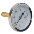 Water Temperature Gauge 120° C 2pcs with Copper Sheath 1/2 Inch Screw-in Buffer Boiler Heating. 