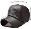 Cap Leather New Fashion Outdoor & Sports Adjustable Vintage Snapback Men's Leather Casual Hat. 