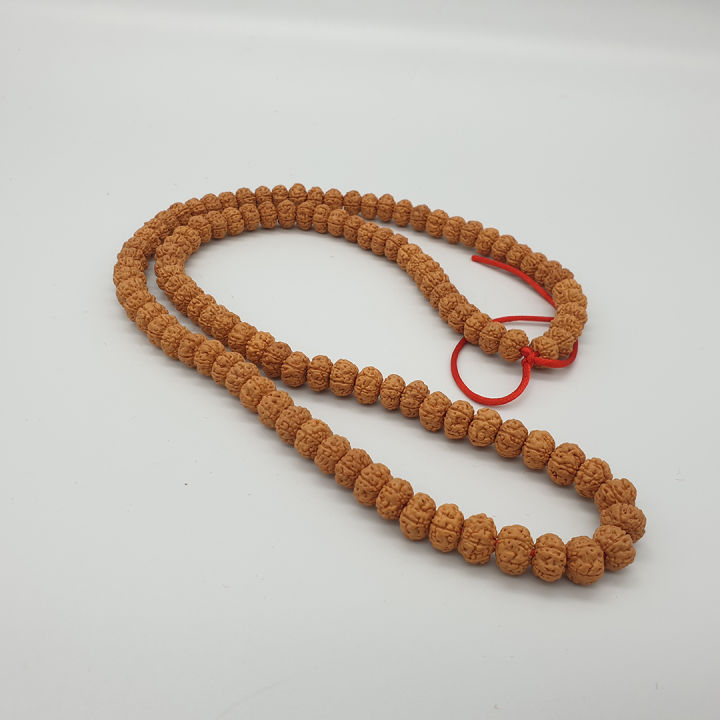 5 Mukhi Indonesian Rudraksha Mala Patthari Dana-109 beads gemstone