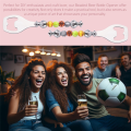 4 Pack DIY Beaded Beer Opener Metal Bottle Opener Decorative Beaded Bottle Opener for Bartenders Kitchen Tool Easy Install Easy to Use. 