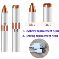 2in1 Rechargeable Flawless Facial Hair Remover with Eyebrow Trimmer. 