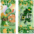 Microfiber Halloween Pumpkin Green Elf Printed Kitchen Absorbent Hand Face Towel. 