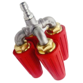 4-In-1 Turbine Nozzle Pressure Washer,2.0 Orifice Quadruple,360° Swivel Turbine Nozzle,1/4inch Quick Connector,Red. 