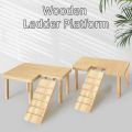 New Hamster Wooden Ladder Platform DIY Stairs Toy Durable Jumping Board Cage Accessories Easy to Install Playground for Small Pets. 